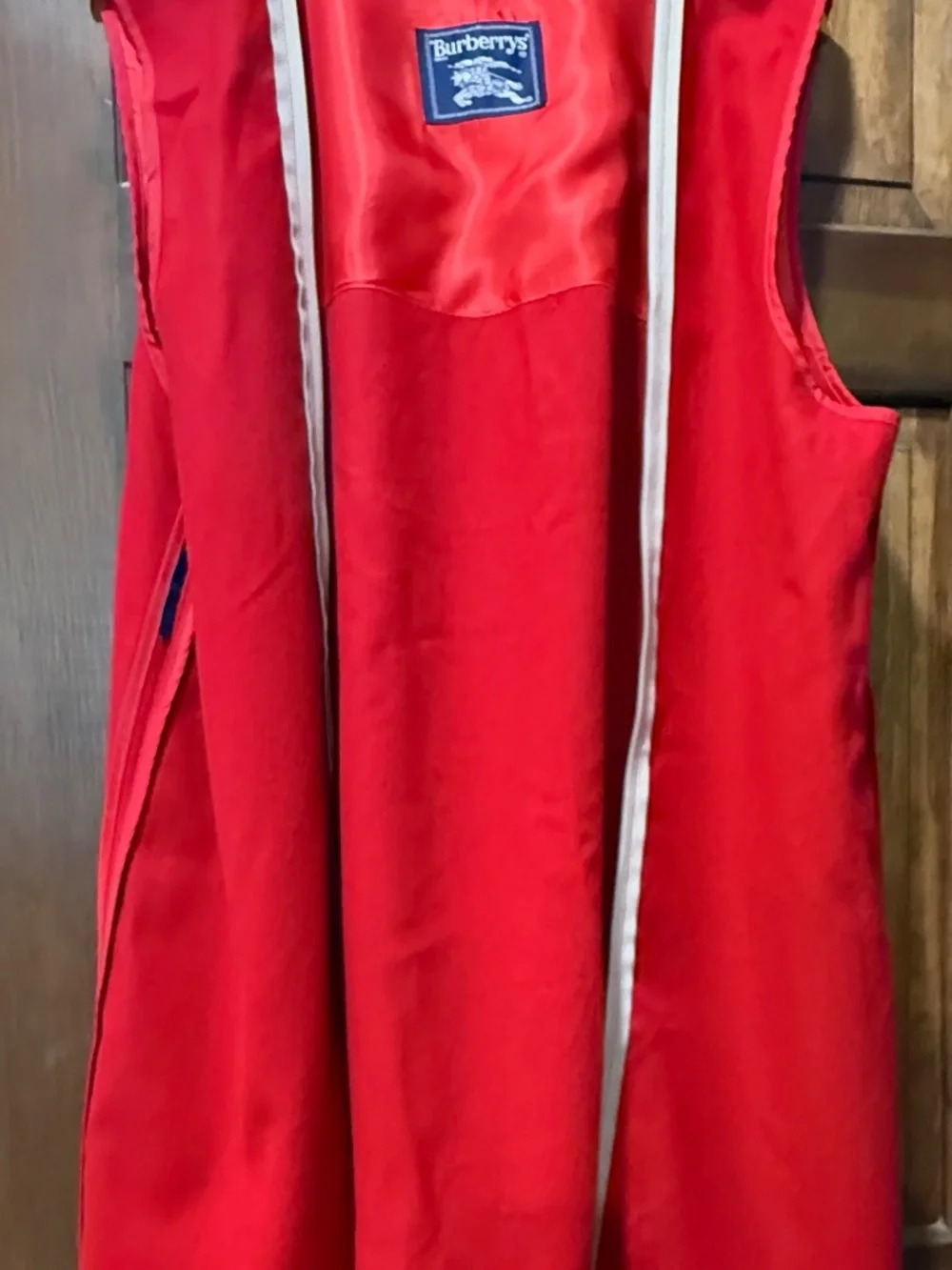 Vintage Burberrys' Prorsum Made in England Red Trench Coat liner - Picture 14 of 16